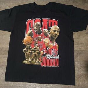 Black Michael Jordan GOAT Graphic T-Shirt